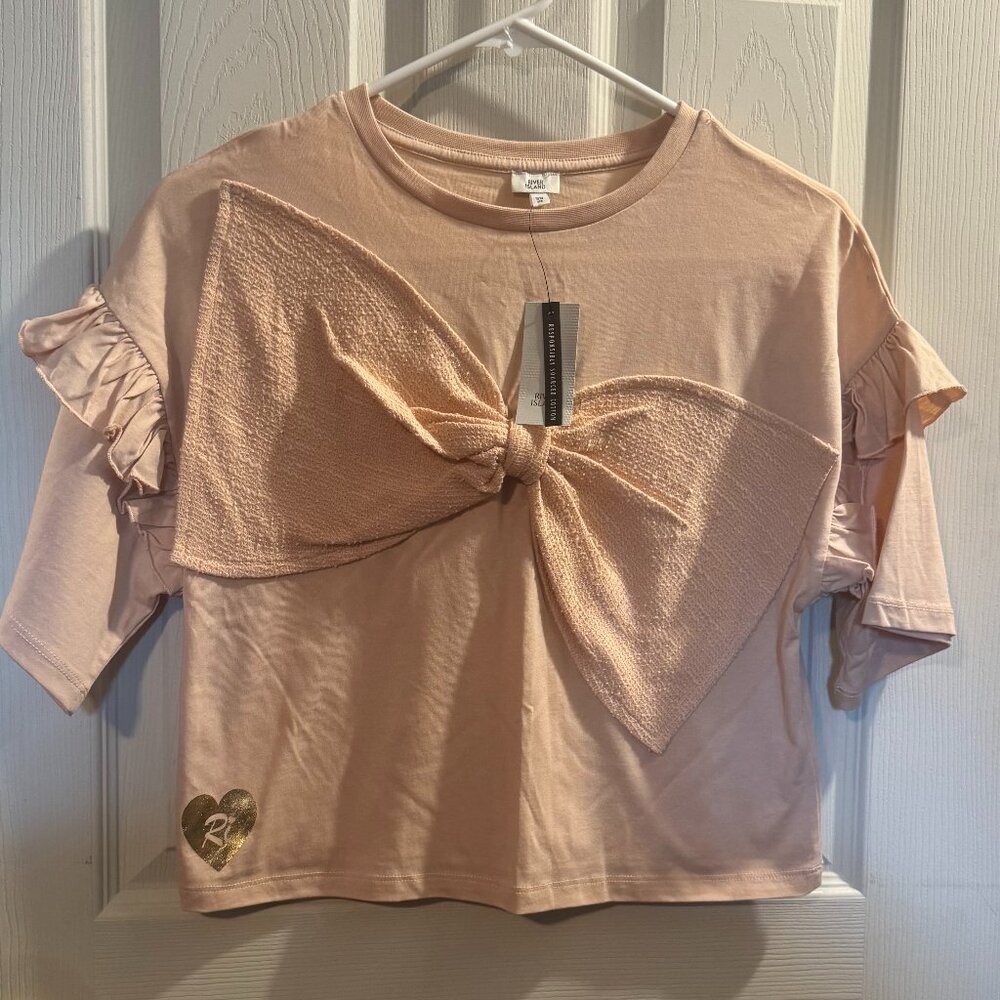 River Island bow tee - girls 12
